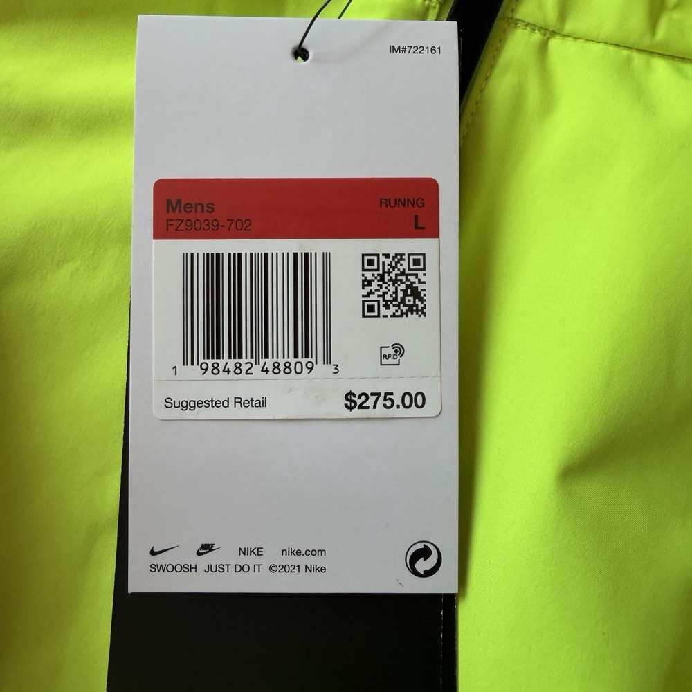 Nike AeroSwift StormFIT Aerogami Jacket Volt Black FZ9039702 Waterproof Men Sz L - Picture 6 of 9